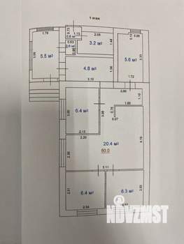 Дом 60м², 1-этажный, участок 9 сот.