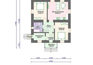 Дом 80м², 1-этажный, участок 6 сот.