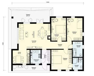 Дом 120м², 1-этажный, участок 7 сот.