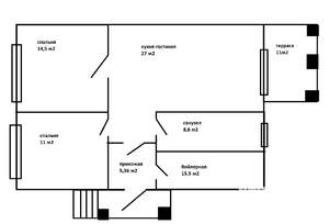 Дом 93м², 1-этажный, участок 4 сот.