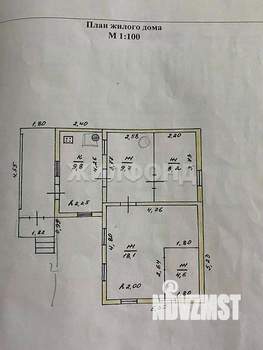 Дом 54м², 1-этажный, участок 25 сот.