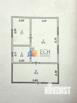 Дом 47м², 1-этажный, участок 15 сот.