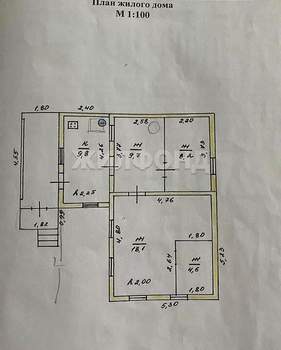Дом 54м², 2-этажный, участок 25 сот.