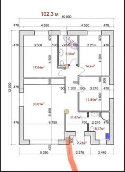 Дом 100м², 1-этажный, участок 6 сот.  