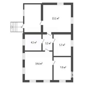 Дом 47м&sup2;, 1-этажный, участок 10 сот.  
