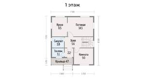 Дом 105м², 2-этажный, участок 10 сот.  