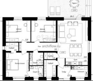 Дом 140м², 1-этажный, участок 10 сот.  