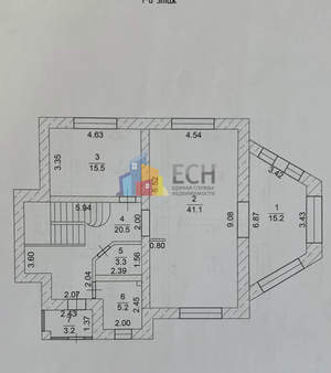 Дом 187м², 2-этажный, участок 7 сот.  