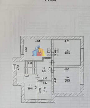 Дом 187м², 2-этажный, участок 7 сот.  