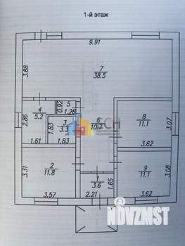 Дом 100м², 1-этажный, участок 8 сот.  