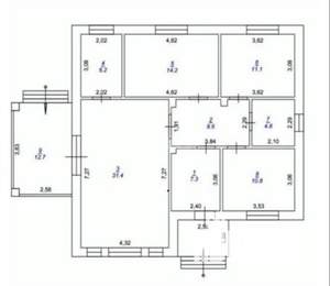 Дом 112м², 1-этажный, участок 8 сот.  