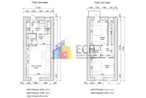 Таунхаус 90м², 2-этажный, участок 2 сот.  