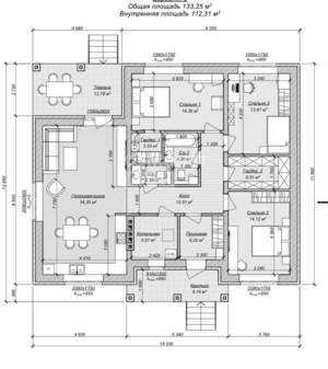 Дом 140м², 1-этажный, участок 11 сот.  