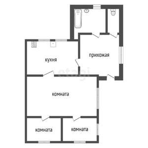 Дом 64м², 1-этажный, участок 4 сот.  