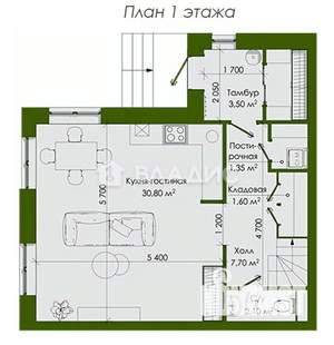 Дом 112м², 2-этажный, участок 3 сот.  