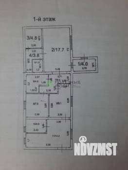 Дом 77м², 1-этажный, участок 8 сот.  