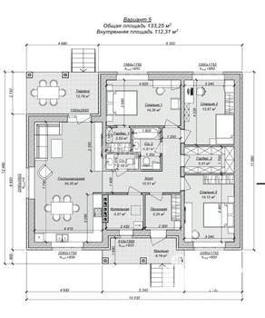 Дом 140м², 1-этажный, участок 11 сот.  