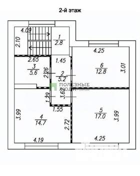 Дом 123м², 2-этажный, участок 4 сот.  