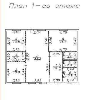 Коттедж 120м², 1-этажный, участок 9 сот.  