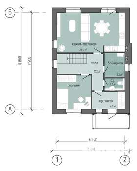 Дом 129м², 2-этажный, участок 4 сот.  