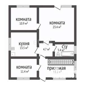 Дом 160м², 2-этажный, участок 9 сот.  