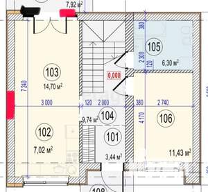Дом 115м&sup2;, 2-этажный, участок 3 сот.  