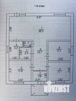 Коттедж 100м², 1-этажный, участок 8 сот.  