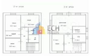 Дом 120м², 2-этажный, участок 10 сот.  