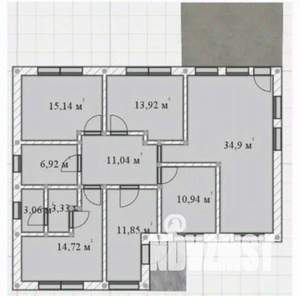 Дом 145м², 1-этажный, участок 10 сот.  
