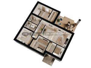 Коттедж 113м&sup2;, 1-этажный, участок 6 сот.  