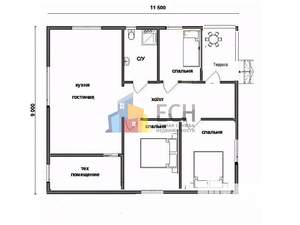 Дом 85м², 1-этажный, участок 6 сот.  