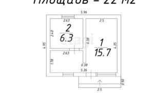 Дача 22м², 2-этажный, участок 12 сот.  