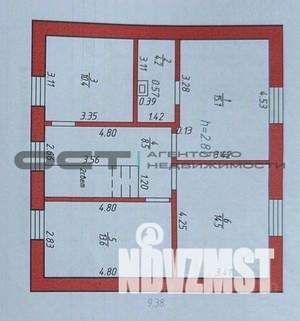 Коттедж 185м², 2-этажный, участок 10 сот.  