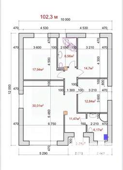 Дом 100м², 1-этажный, участок 6 сот.  
