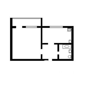 1-к квартира, на длительный срок, 30м2, 4/5 этаж