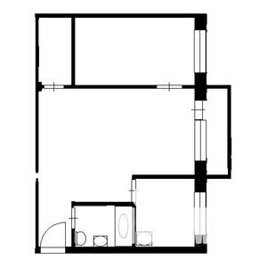 2-к квартира, на длительный срок, 46м2, 4/5 этаж