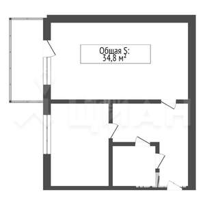 1-к квартира, на длительный срок, 36м2, 5/5 этаж