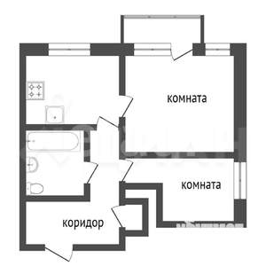2-к квартира, на длительный срок, 42м2, 4/5 этаж