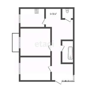 2-к квартира, на длительный срок, 50м2, 3/5 этаж