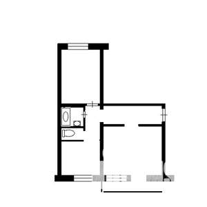 2-к квартира, на длительный срок, 54м2, 1/5 этаж
