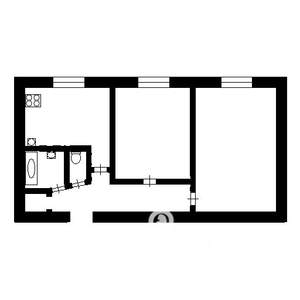 2-к квартира, на длительный срок, 41м2, 2/5 этаж