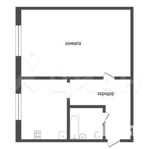 1-к квартира, на длительный срок, 33м2, 1/5 этаж