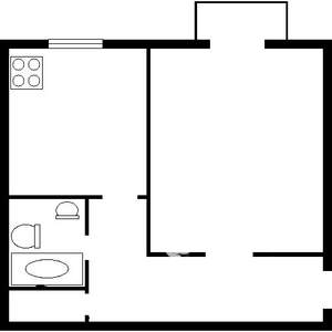 1-к квартира, на длительный срок, 32м2, 4/4 этаж