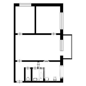 3-к квартира, на длительный срок, 48м2, 4/5 этаж