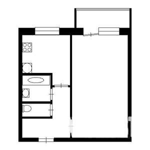 1-к квартира, на длительный срок, 32м2, 2/5 этаж