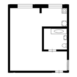 1-к квартира, на длительный срок, 25м2, 4/5 этаж