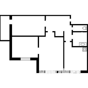 3-к квартира, на длительный срок, 59м2, 2/5 этаж