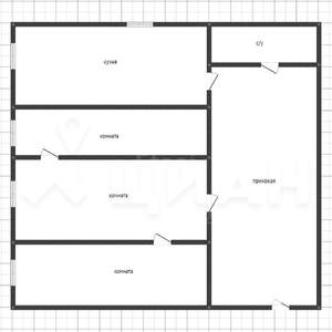 3-к квартира, на длительный срок, 46м2, 1/5 этаж