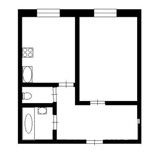 1-к квартира, на длительный срок, 33м2, 7/9 этаж