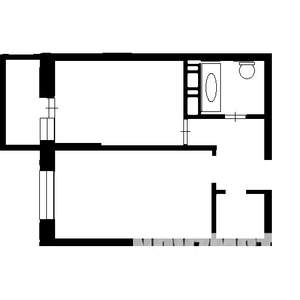 2-к квартира, на длительный срок, 45м2, 2/5 этаж